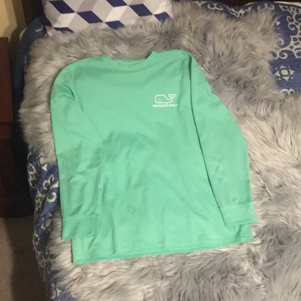 Dry fit vineyard vines longsleeve green shirt Y-lg
